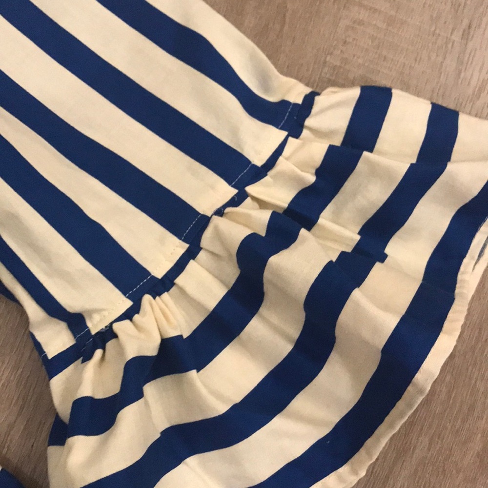 Size 4T Blue & White Long Ruffle Pants